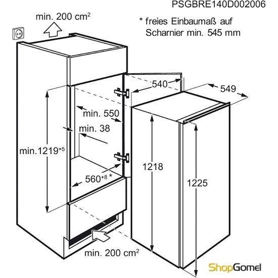 Холодильник Zanussi ZBA22421SA