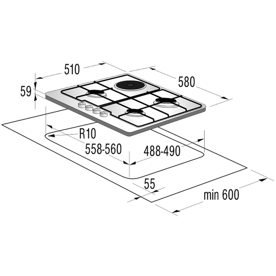 Варочная панель Gorenje K6N3BX