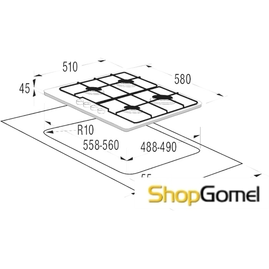 Варочная панель Gorenje G6N40ZBX