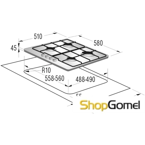 Варочная панель Gorenje G6N4ZBB