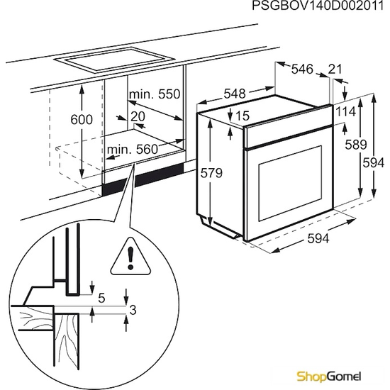 Духовой шкаф Electrolux EOA45551OW