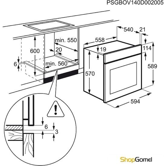 Духовой шкаф Electrolux EZB3410AOK