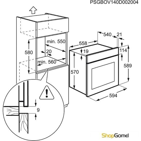 Духовой шкаф Electrolux EZB3410AOK