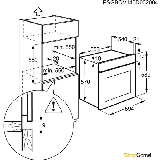 Духовой шкаф Electrolux EZB3410AOX