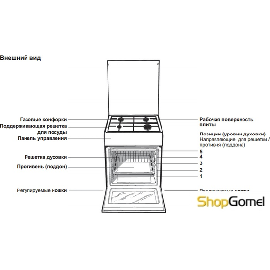 Кухонная плита Indesit I6GG1G(W)