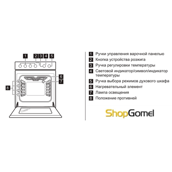 Кухонная плита Zanussi ZCK9540G1W
