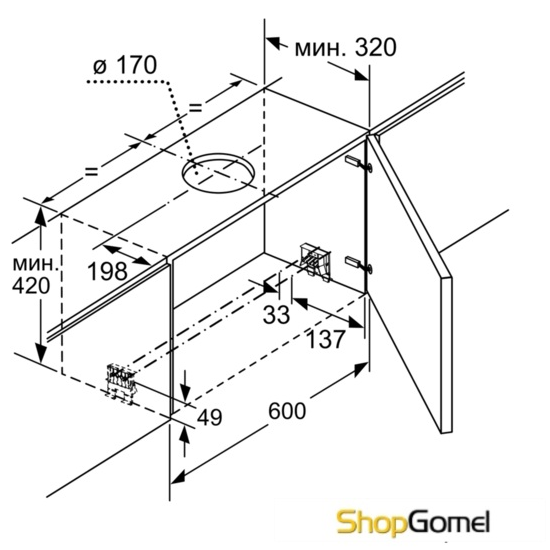 Кухонная вытяжка Siemens LI67SA680