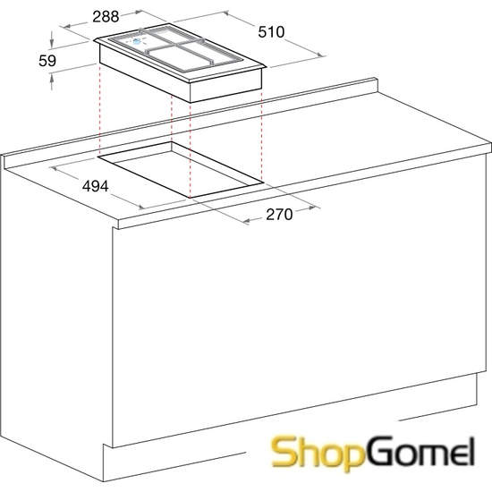 Варочная поверхность Hotpoint-Ariston DK 20S GH/HA