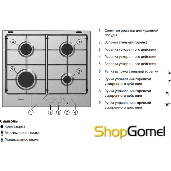 Варочная поверхность Whirlpool GMA 6411/IX