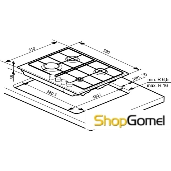Варочная поверхность Whirlpool GMA 6411/NB