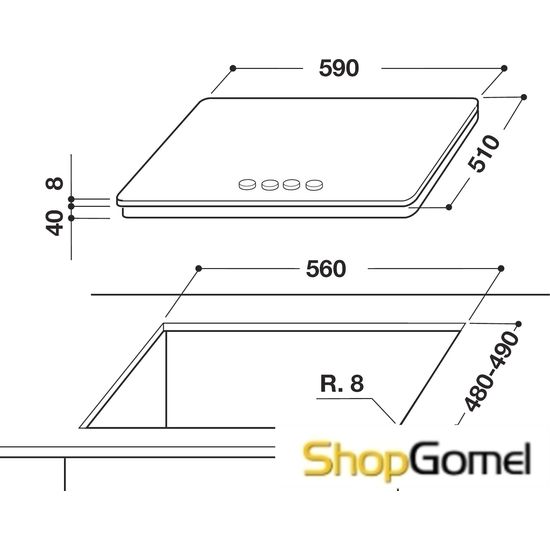 Варочная поверхность Whirlpool GOA 6423/NB