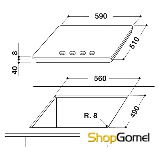 Варочная поверхность Whirlpool GOR 6414/WH