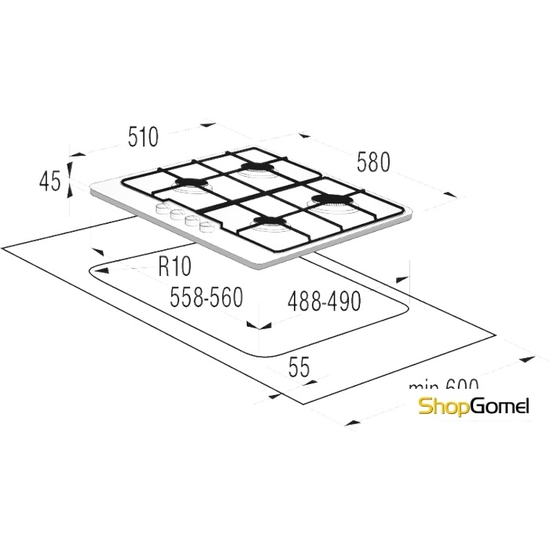 Варочная панель Gorenje G6N4ZBX