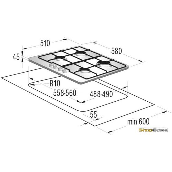 Варочная панель Gorenje G6N4ZBW